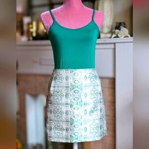 J Crew Mini Skirt. Metallic Mini Skirt.